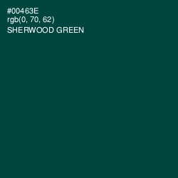 #00463E - Sherwood Green Color Image